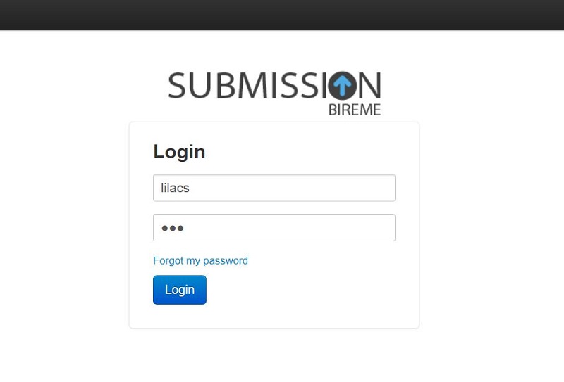 BIREME_Submission_login